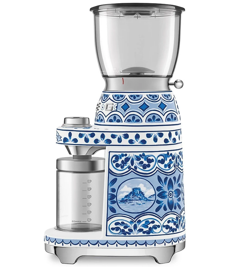 Smeg x Dolce & Gabbana Blu Mediterraneo Collection 50's Retro Coffee Grinder