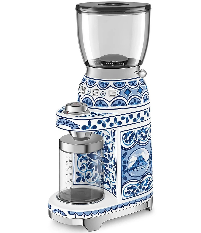 Smeg x Dolce & Gabbana Blu Mediterraneo Collection 50's Retro Coffee Grinder