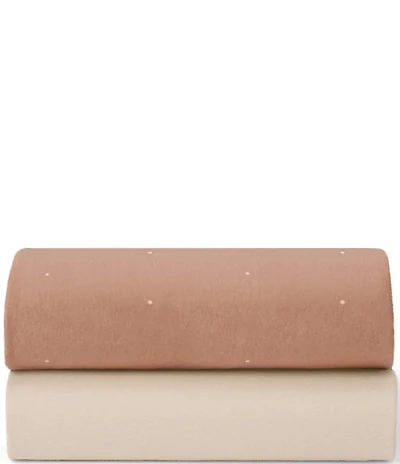 Snuz Bassinet Blush Dot Twin Pack Fitted Sheets