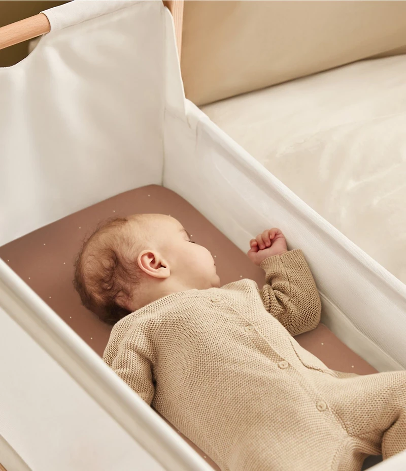 Snuz Bassinet Blush Dot Twin Pack Fitted Sheets