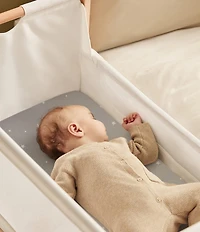 Snuz Bassinet Grey Star Twin Pack Fitted Sheets