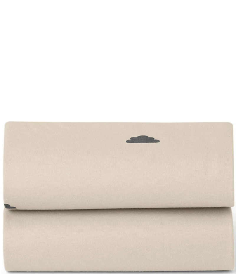 Snuz Bassinet Sand Cloud Twin Pack Fitted Sheets