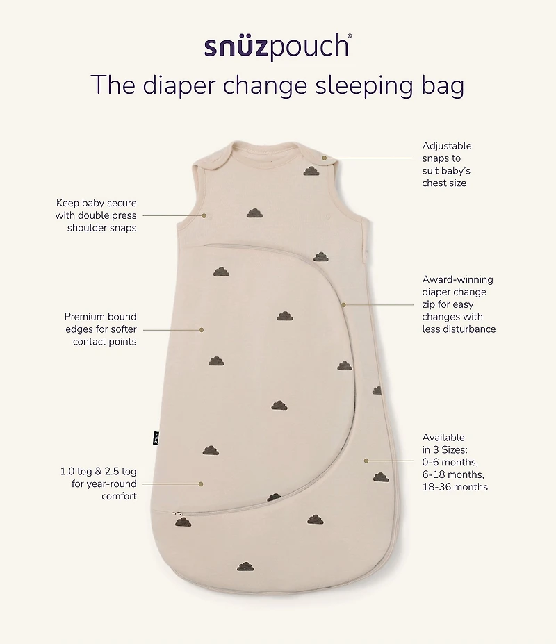 Snuz SnuzPouch TOG Blush Dot Sleeping Bag For 0-6 Months