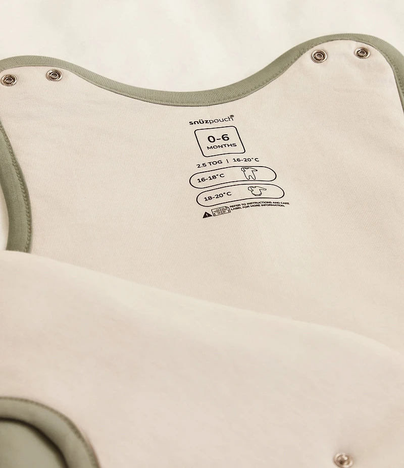 Snuz SnuzPouch 2.5 TOG Sage Cross Sleeping Bag For 0-6 Months