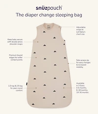 Snuz SnuzPouch 2.5 TOG Sand Cloud Sleeping Bag