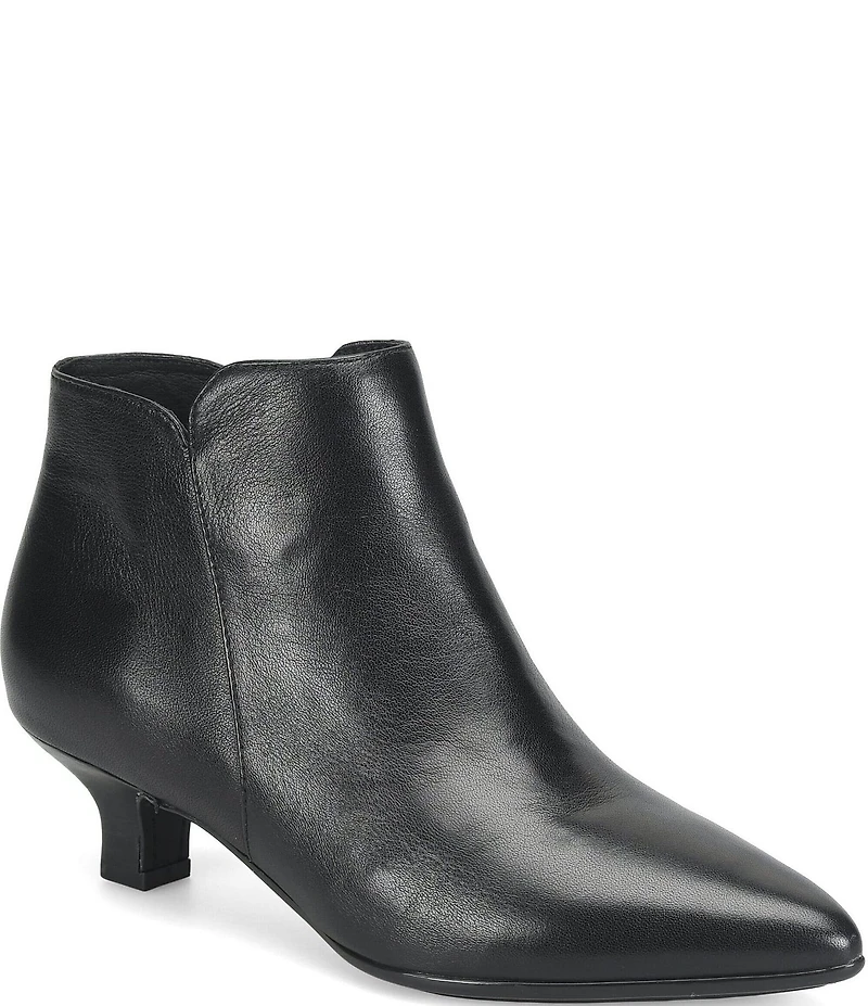 Sofft Sawyer Waterproof Leather Kitten Heel Dress Booties