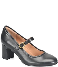 Sofft Adalaide Leather Mary Jane Block Heel Pumps