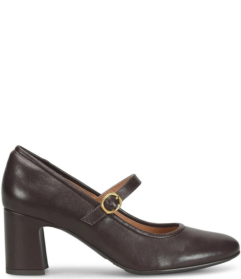 Sofft Adalaide Leather Mary Jane Block Heel Pumps