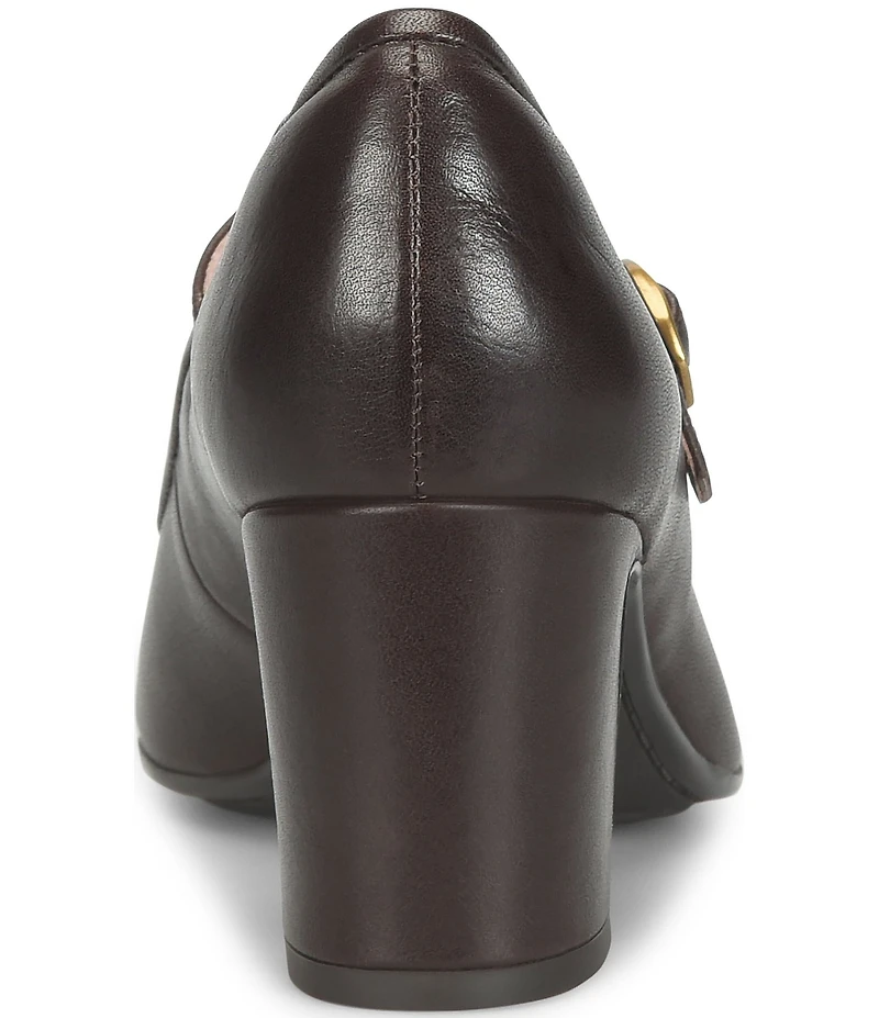 Sofft Adalaide Leather Mary Jane Block Heel Pumps