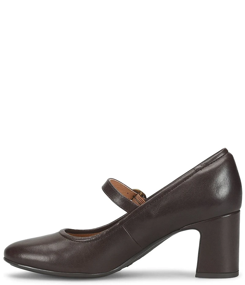 Sofft Adalaide Leather Mary Jane Block Heel Pumps