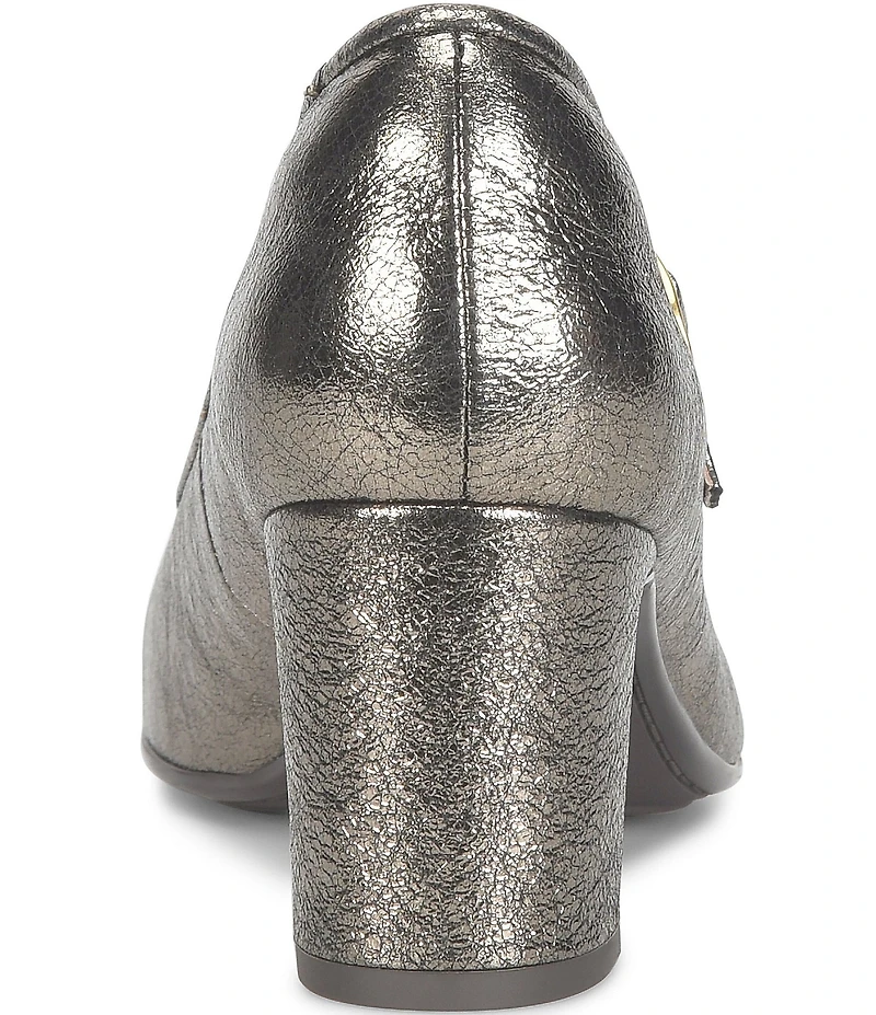 Sofft Adalaide Mary Jane Crushed Metallic Leather Pumps