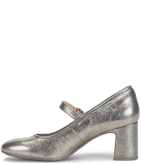 Sofft Adalaide Mary Jane Crushed Metallic Leather Pumps