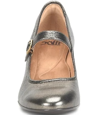 Sofft Adalaide Mary Jane Crushed Metallic Leather Pumps