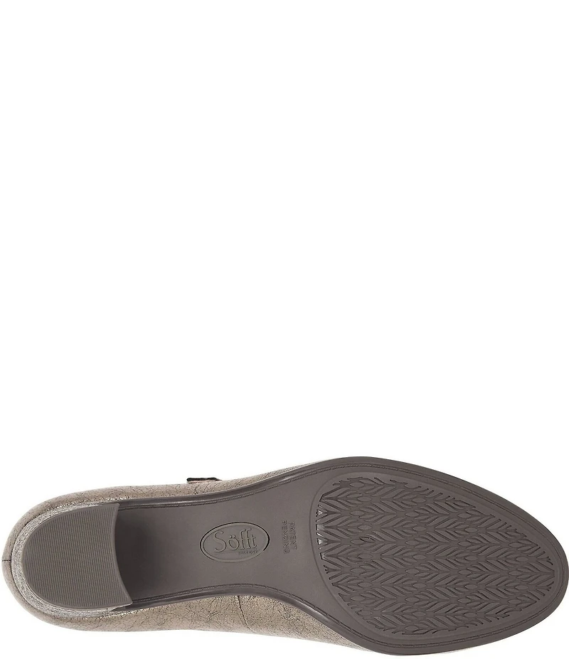 Sofft Adalaide Mary Jane Crushed Metallic Leather Pumps