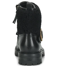 Sofft Adelle Aqua Sofft Collection Waterproof Leather Shearling Moto Buckle Boots