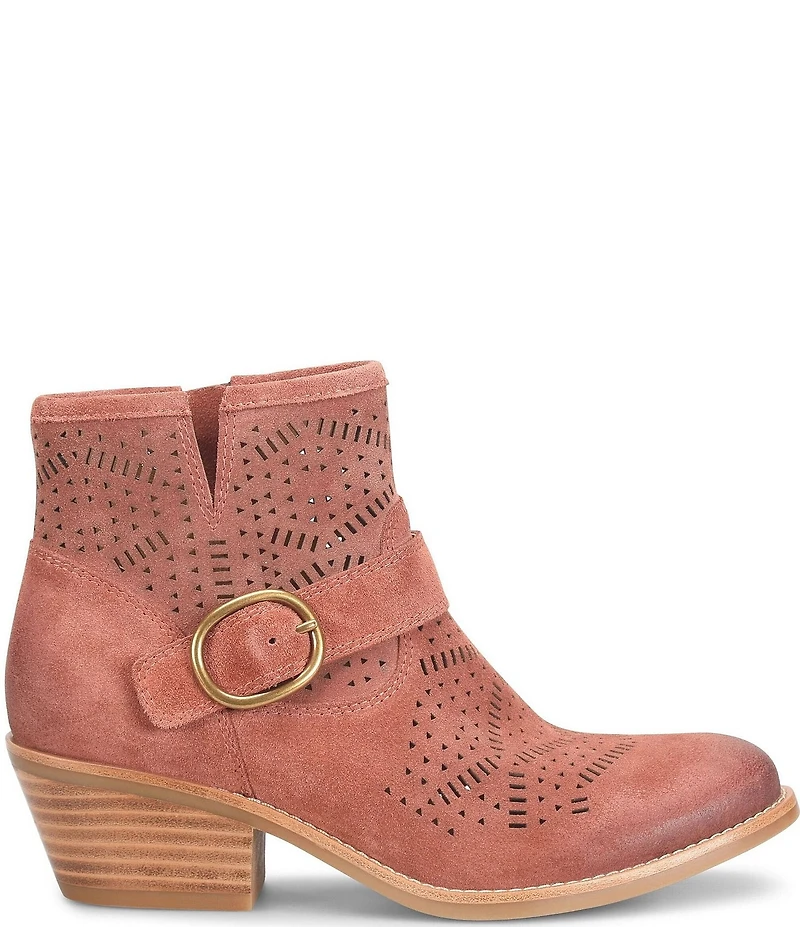 Sofft Adriana Perforated Suede Booties