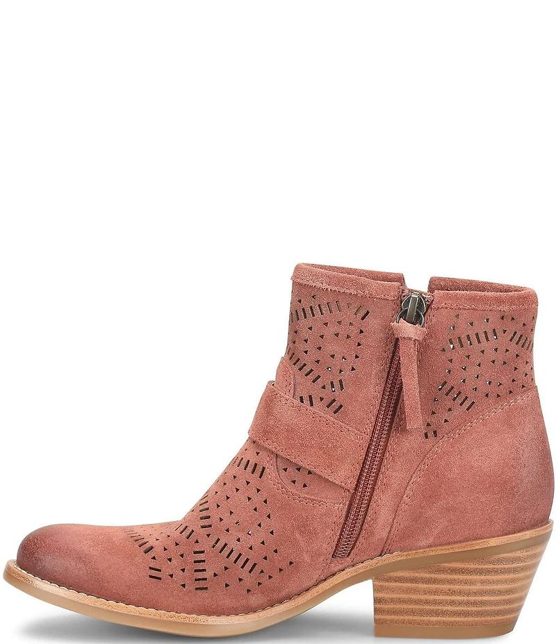 Sofft Adriana Perforated Suede Booties