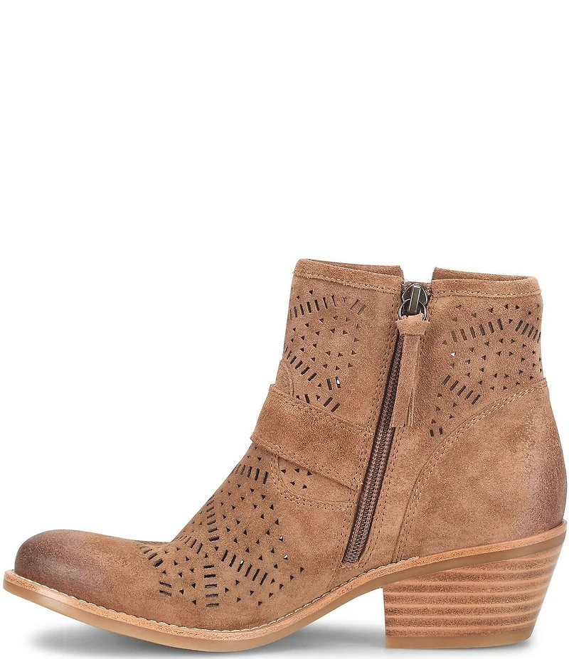 Sofft Adriana Perforated Suede Booties