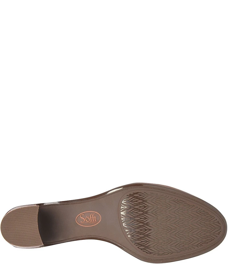 Sofft Albany Waterproof Leather Buckle Strap Hardware Block Heel Booties