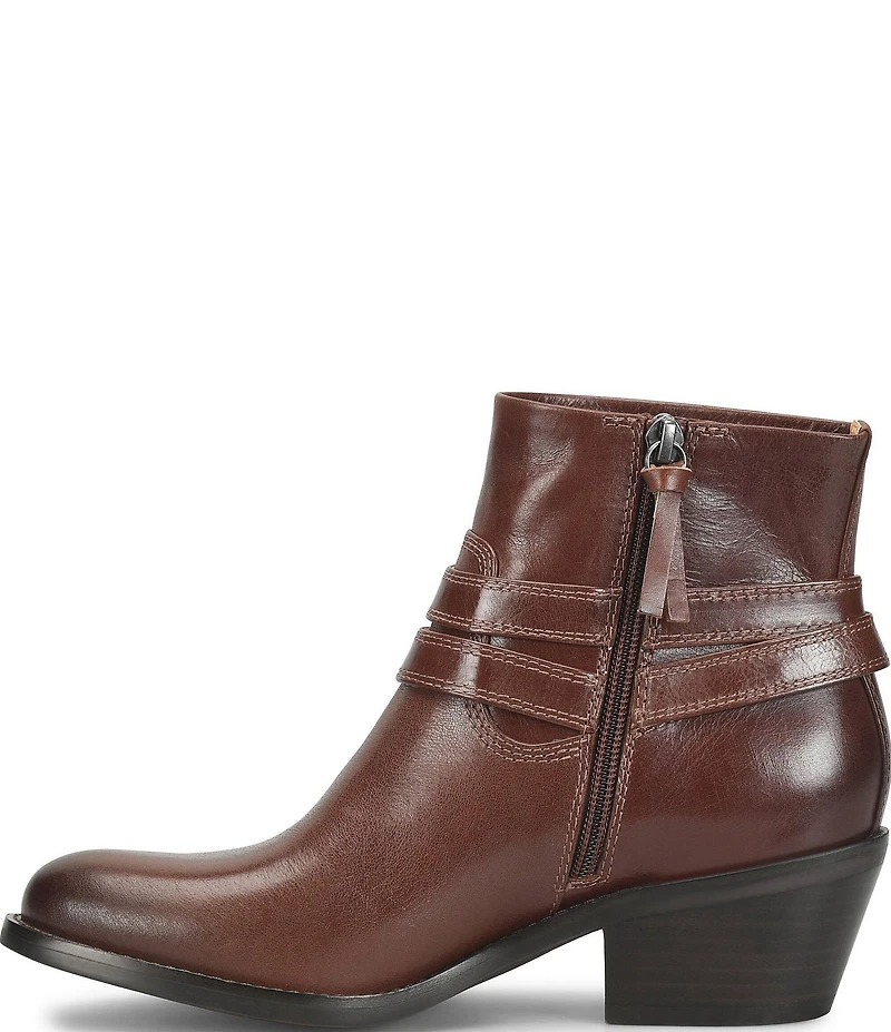 Sofft Alessandra Leather Western Buckle Booties