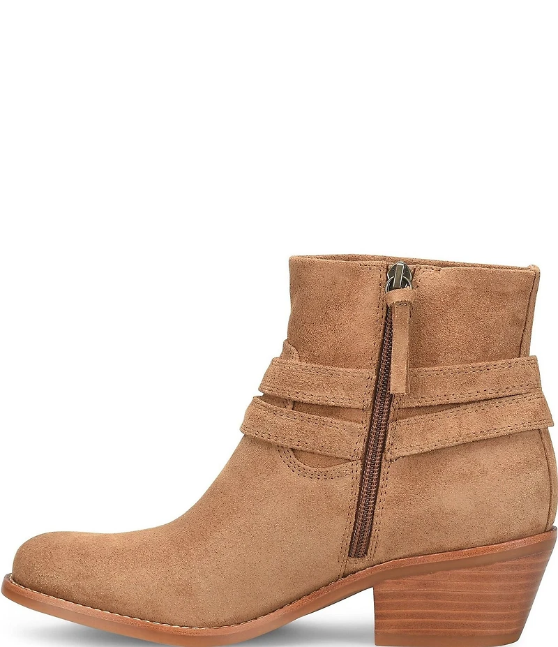 Sofft Alessandra Suede Western Buckle Booties