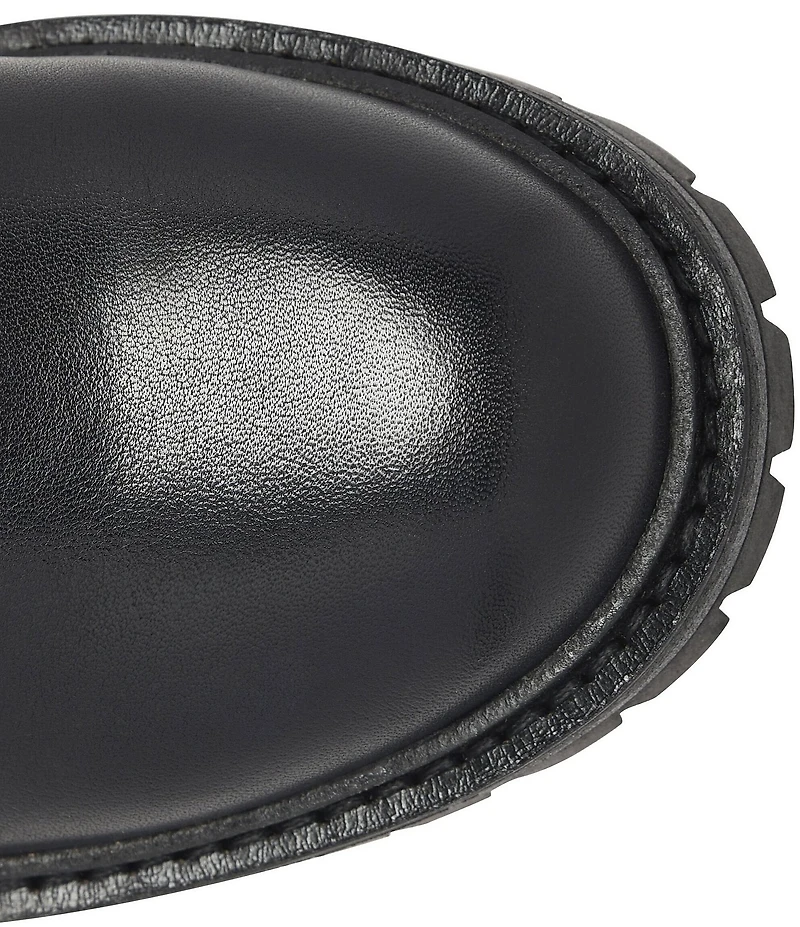 Sofft Alyssa Waterproof Leather Buckle Hardware Moto Boots