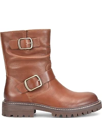 Sofft Alyssa Waterproof Leather Buckle Hardware Moto Boots