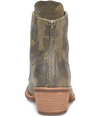 Sofft Annalise Leather Camouflage Ankle Booties