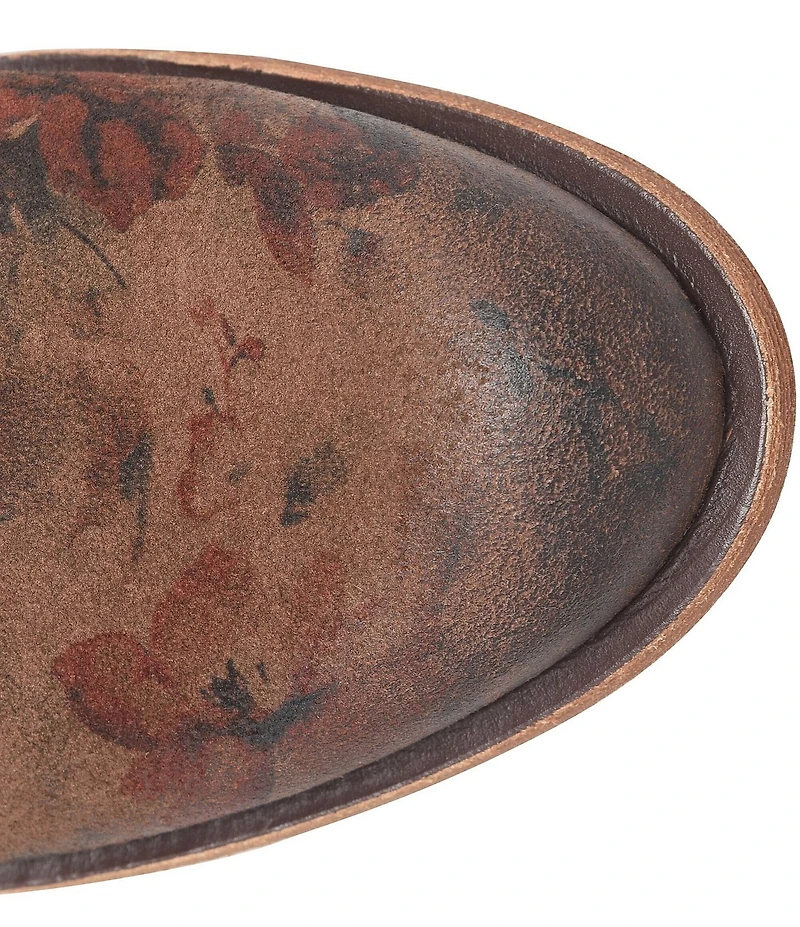 Sofft April Waterproof Floral Print Nubuck Suede Western Booties