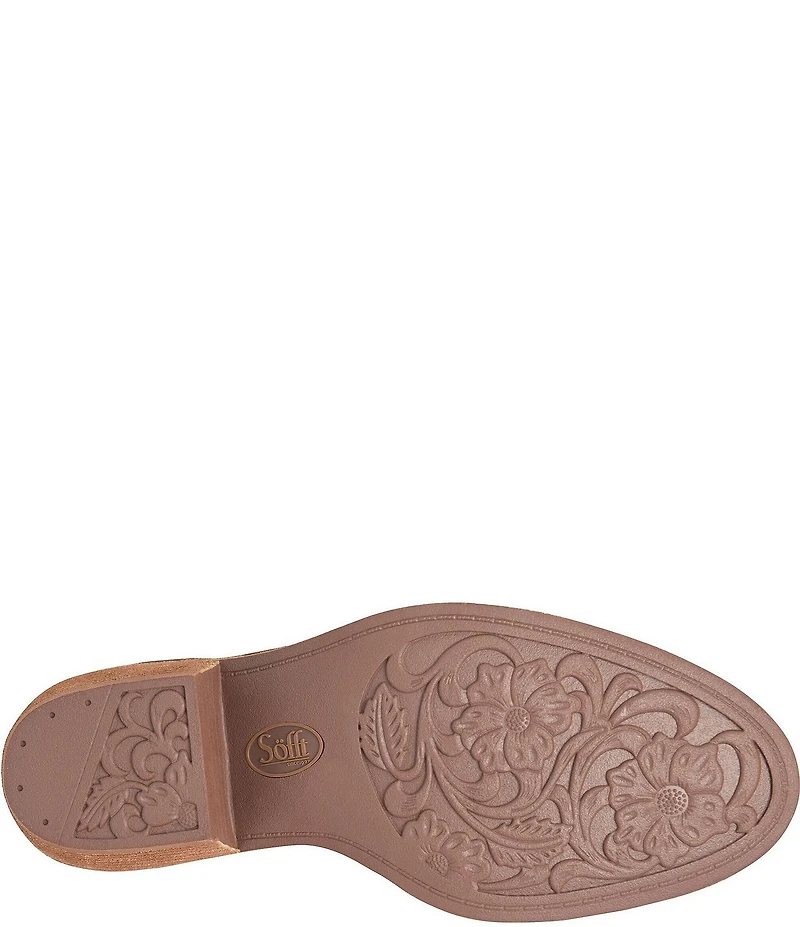 Sofft April Waterproof Floral Print Nubuck Suede Western Booties