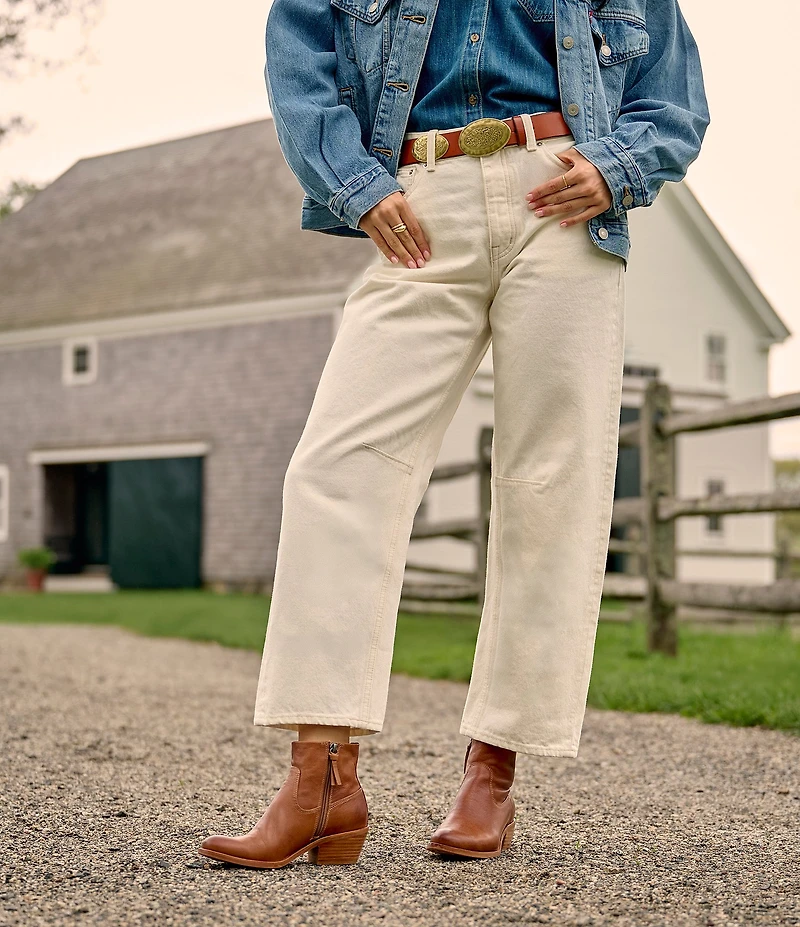Sofft April Waterproof Leather Western Booties