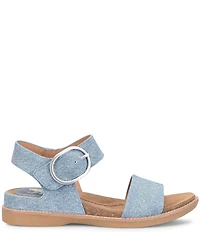 Sofft Bali Denim Buckled Ankle Wrap Sandals
