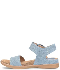 Sofft Bali Denim Buckled Ankle Wrap Sandals