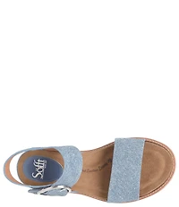 Sofft Bali Denim Buckled Ankle Wrap Sandals
