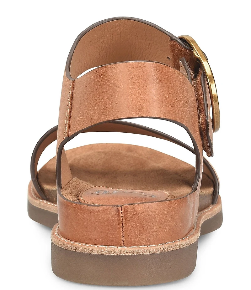 Sofft Bali Leather Oversized Buckle Detail Sandals