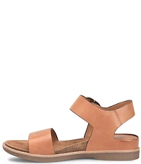Sofft Bali Leather Oversized Buckle Detail Sandals