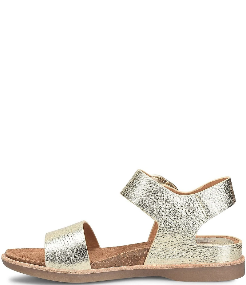 Sofft Bali Leather Oversized Buckle Detail Sandals