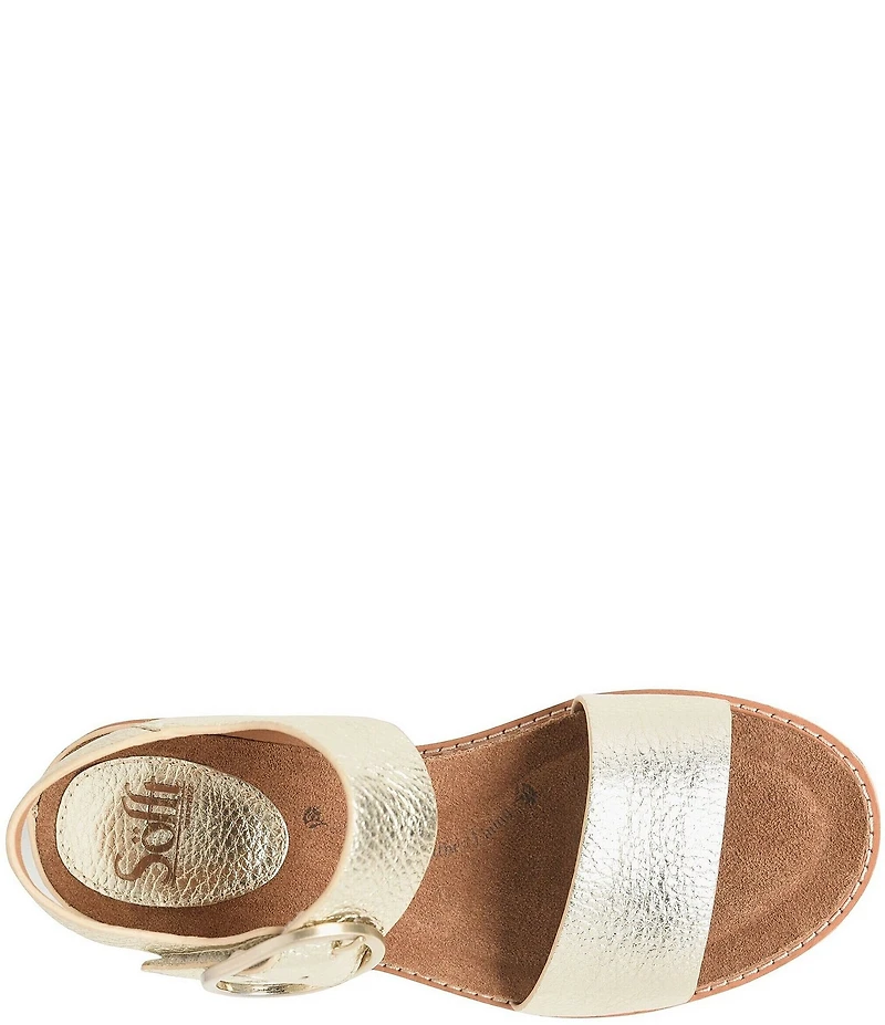 Sofft Bali Leather Oversized Buckle Detail Sandals