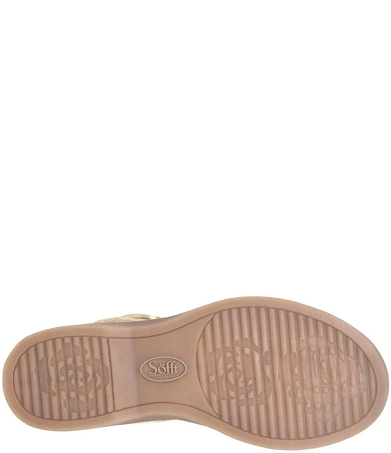 Sofft Bali Leather Oversized Buckle Detail Sandals