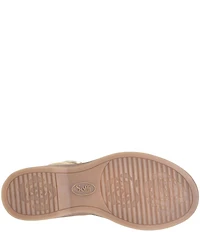 Sofft Bali Leather Oversized Buckle Detail Sandals