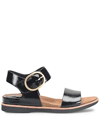 Sofft Bali Patent Leather Buckle Detail Sandals