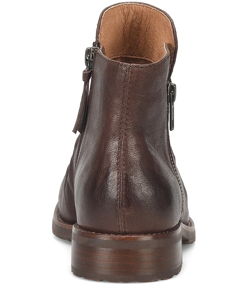 Sofft Beckie II Ruched Leather Zip Booties