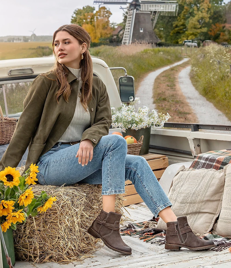 Sofft Bridgett Waterproof Suede Ankle Booties