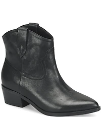 Sofft Cambridge Western Leather Pull Tab Booties