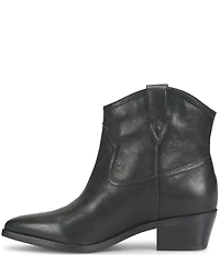 Sofft Cambridge Western Leather Pull Tab Booties
