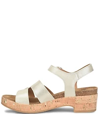 Sofft Capri Leather Cork Wedge Sandals