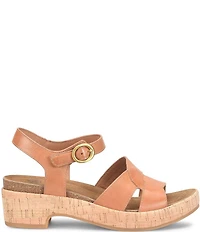 Sofft Capri Leather Cork Wedge Sandals