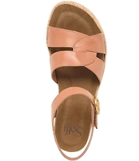 Sofft Capri Leather Cork Wedge Sandals