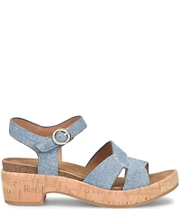 Sofft Capri Suede Cork Wedge Sandals