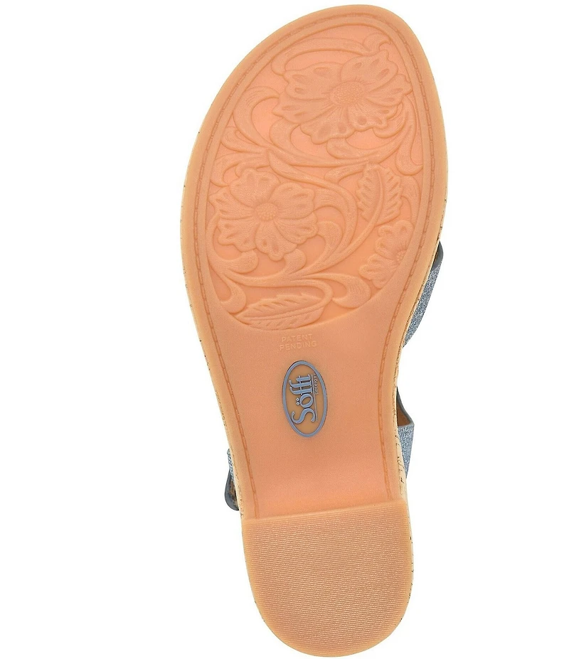 Sofft Capri Suede Cork Wedge Sandals